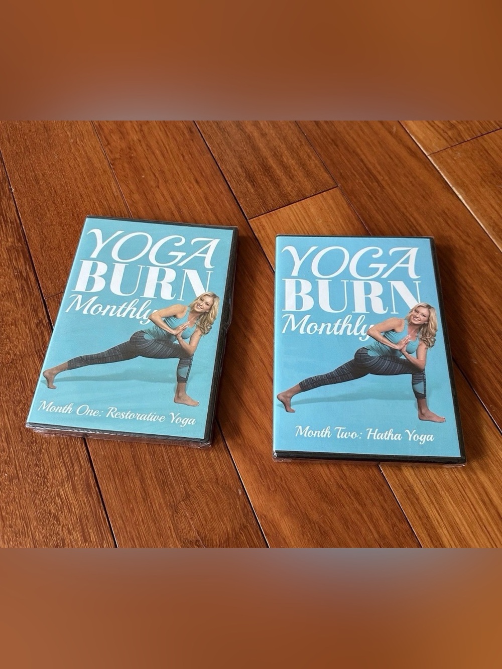 Yoga Burn Monthly Month One & Month Two Restorative Yoga 8-DVD Set Lot 2 Sealed